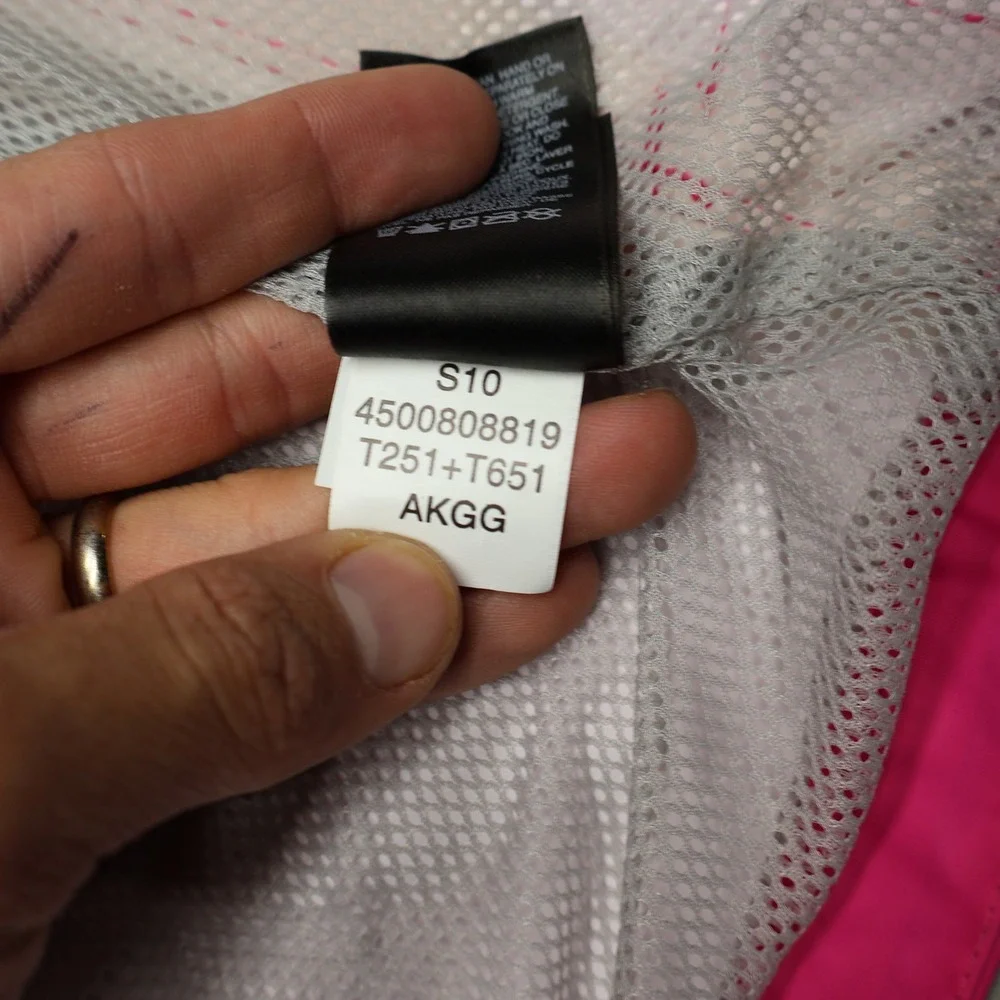 North Face Jacket Girl XL Pink Wind Rain Waterproof Full Zip Lightweight Outdoor